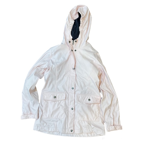 Lands' End Other - Land’s End Kids Large L 14 - Youth Lined Hooded Button Zip Rain Jacket